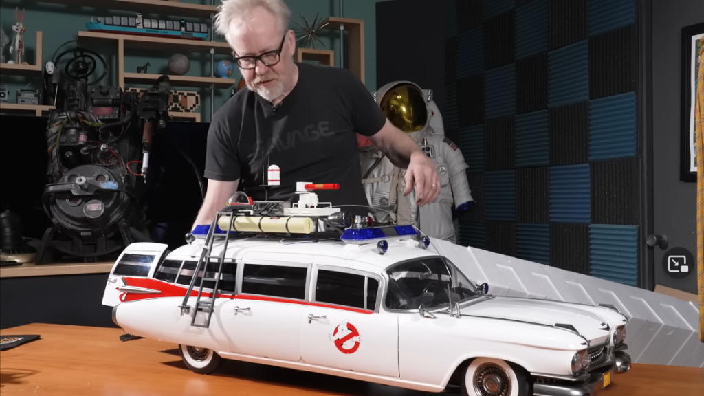Adam Savage unboxes the Blitzway 1/6 Ecto-1